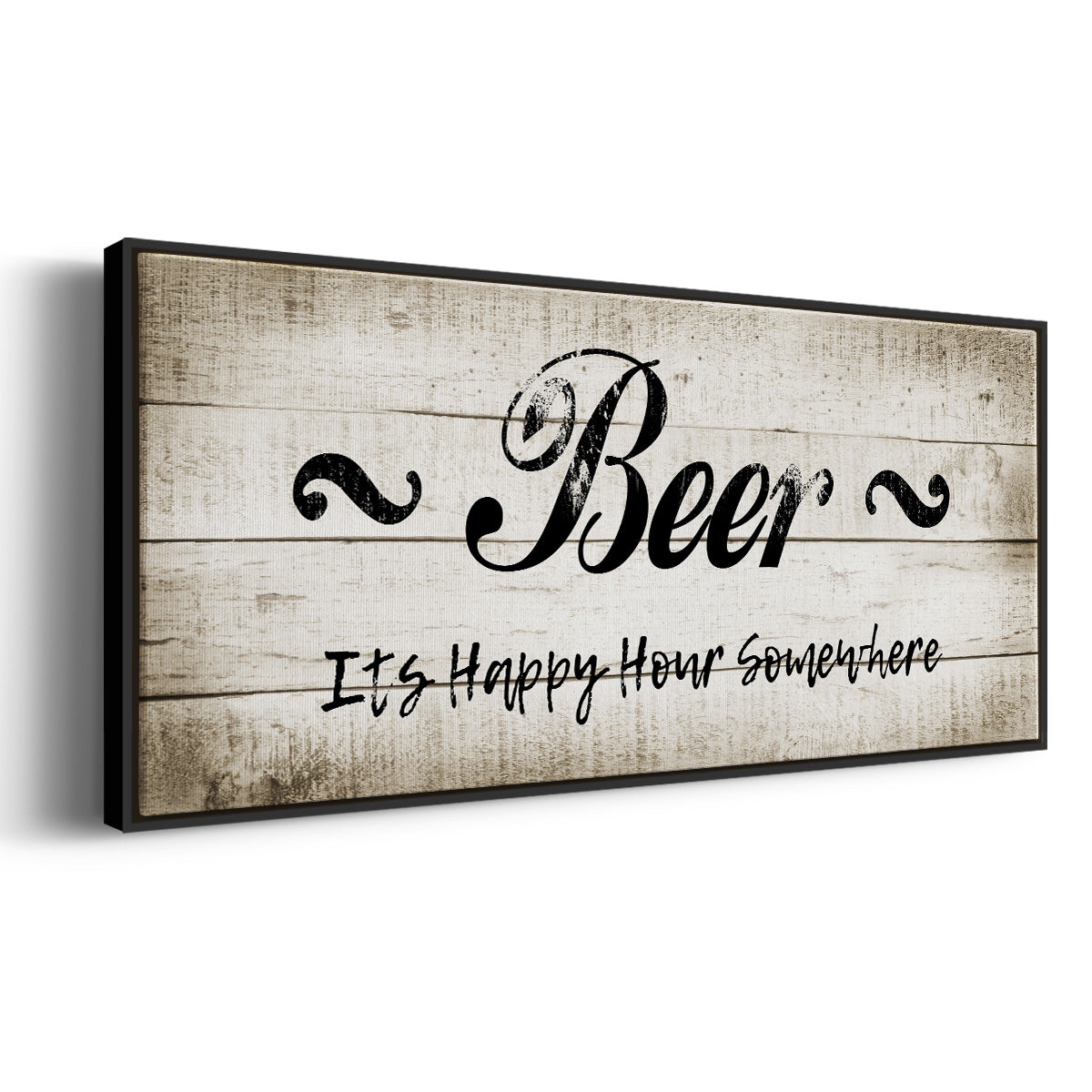 Beer Happy Hour - Floater Framed Canvas Print