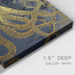 Octopus Ink Gold & Blue I Premium Gallery Wrapped Canvas - Ready to Hang