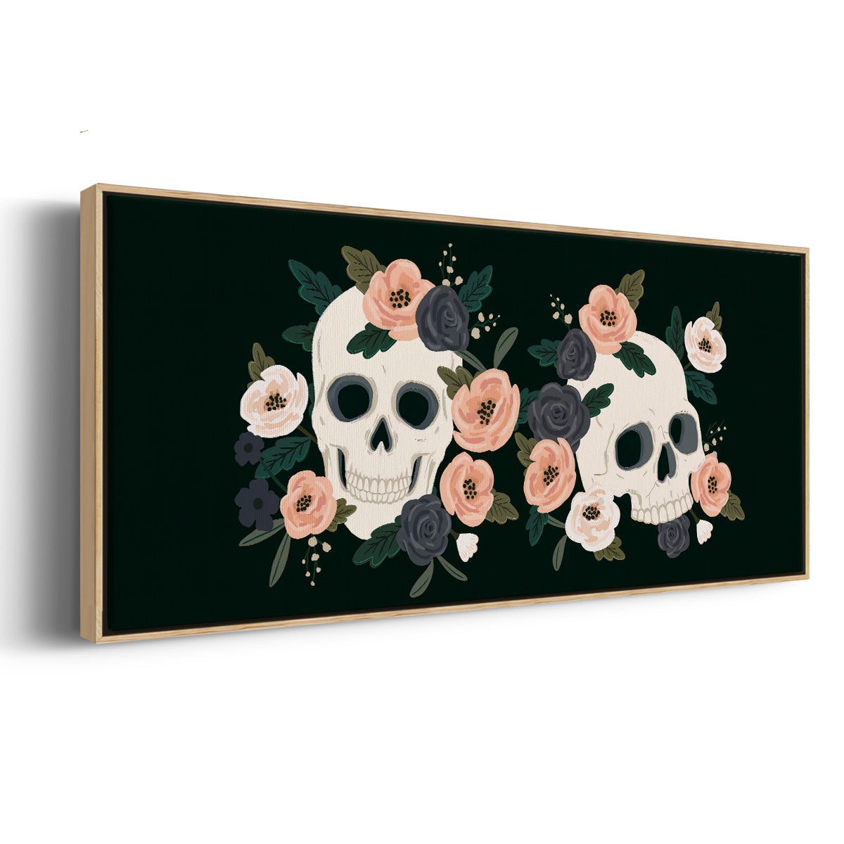 Skull & Snake Collection D - Floater Framed Canvas Print