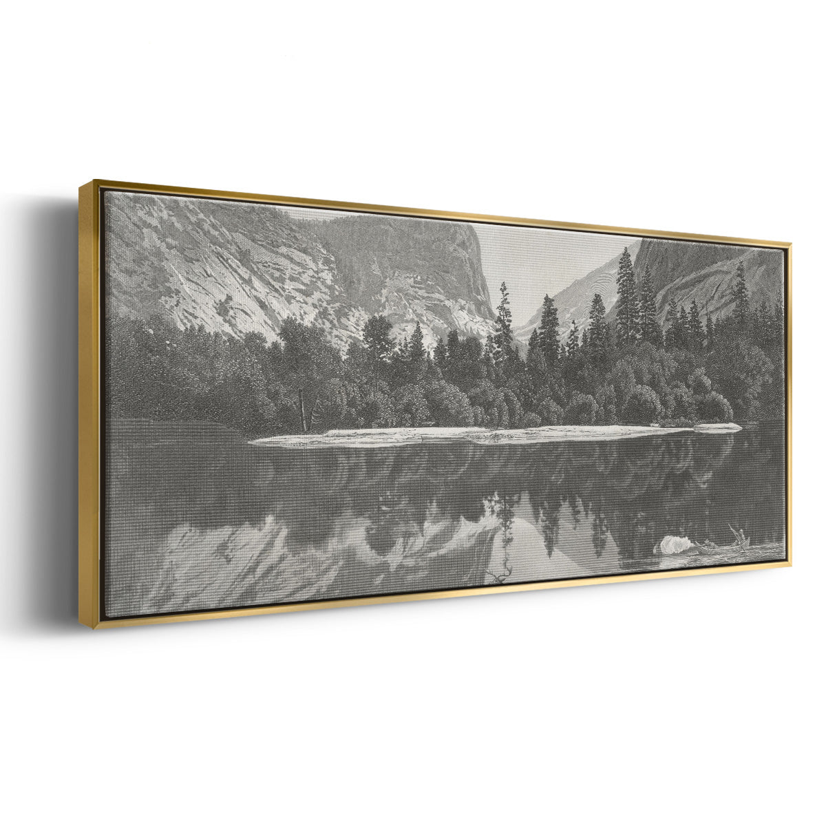 Mirror Lake, Yosemite Valley - Floater Framed Canvas Print