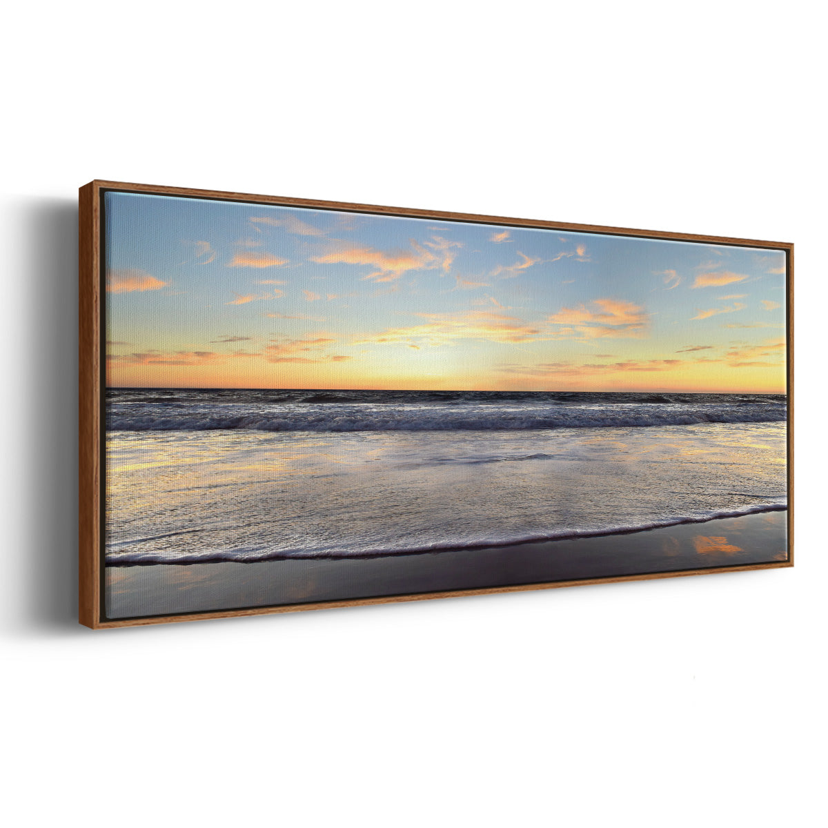 Evening on Venice Beach - Floater Framed Canvas Print