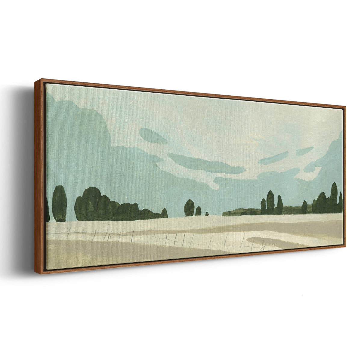 Farmland Study III - Floater Framed Canvas Print