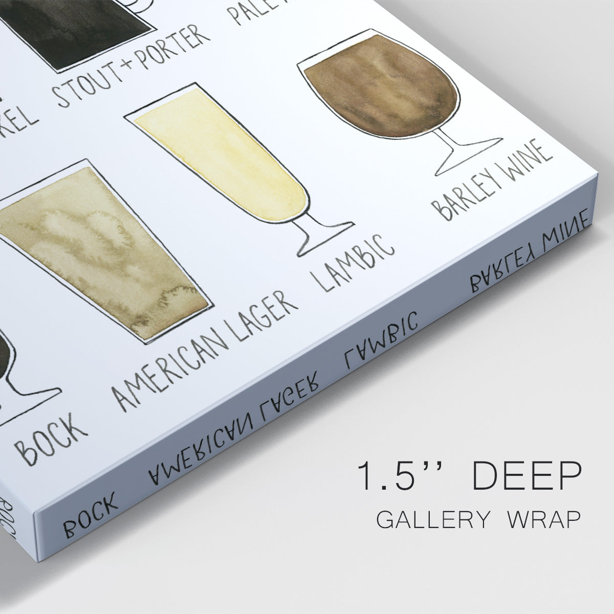 Beer Info Graphic Premium Gallery Wrapped Canvas - Ready to Hang