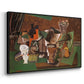 Playing Cards, Glasses, Bottle of Rum: "Vive la France", 1914-1915 - Floater Framed Canvas Print