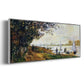 The Riverbank at Le Petit - Floater Framed Canvas Print