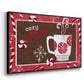 Cozy Cocoa Christmas Collection A - Framed Gallery Wrapped Canvas in Floating Frame