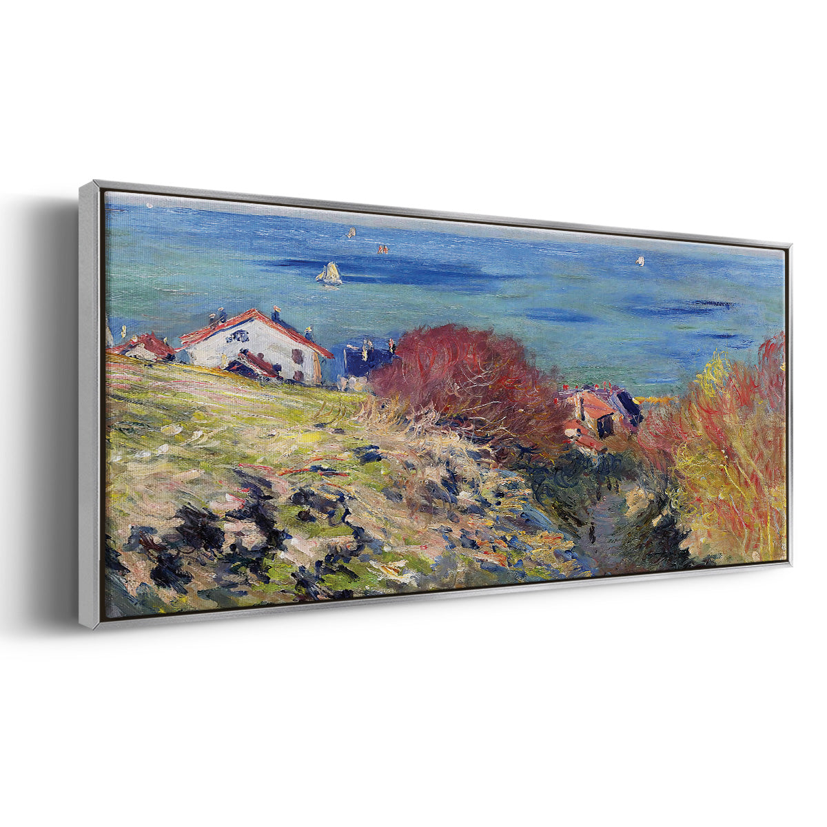 Pourville, 1882 - Floater Framed Canvas Print