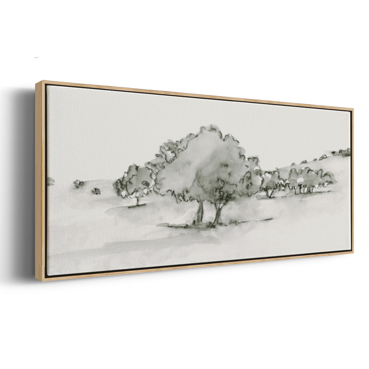 Scenic Scribble II - Floater Framed Canvas Print