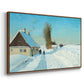 Shoveling Snow on a Beautiful Winter Day, c. 1898 - Floater Framed Canvas Print