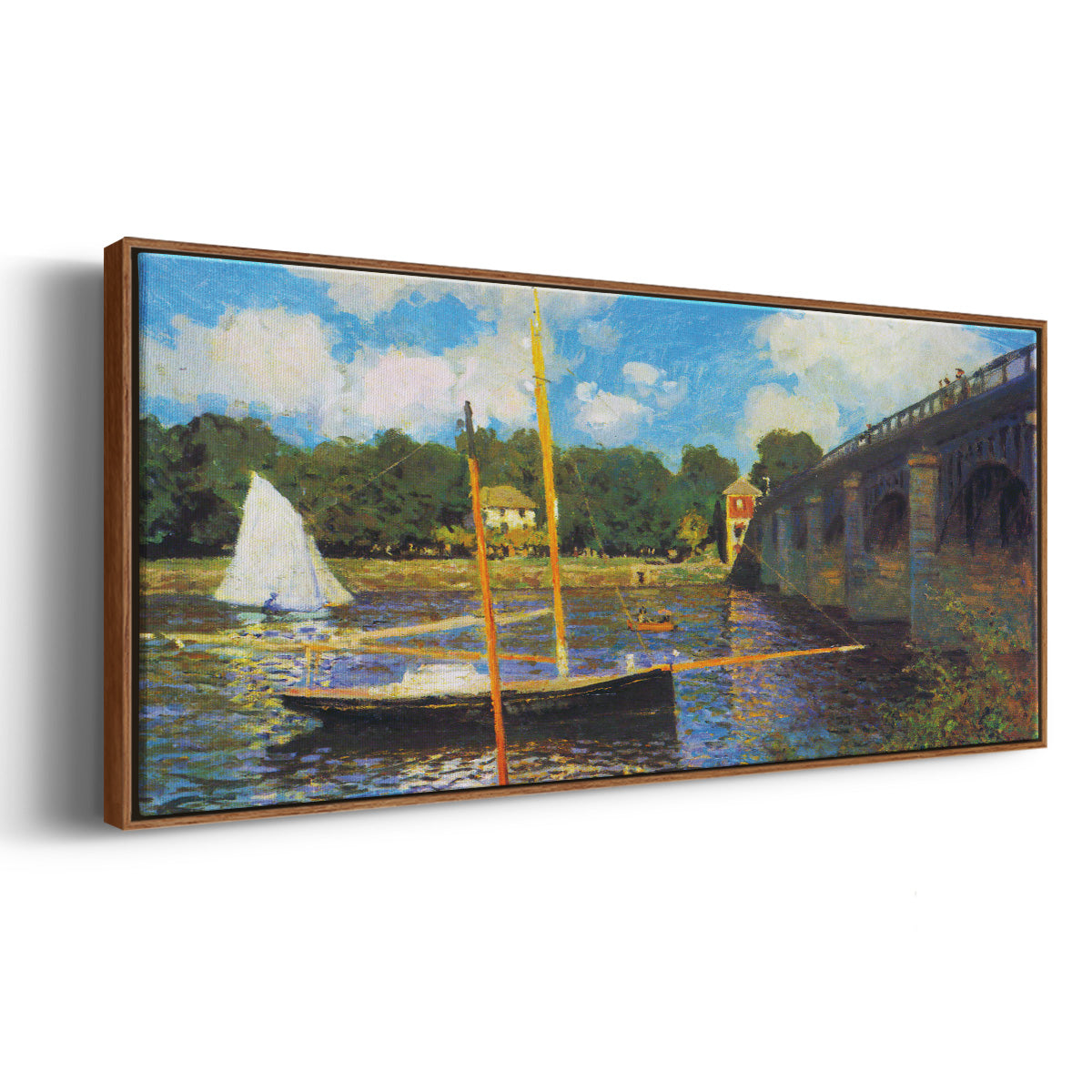 The Road Bridge, Argenteuil - Floater Framed Canvas Print