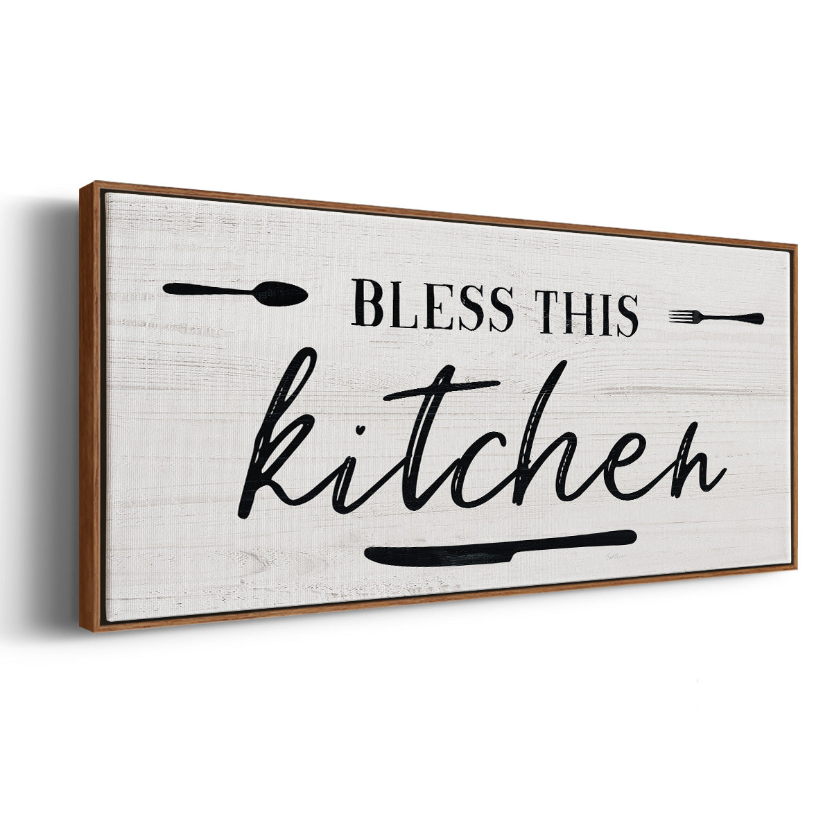 Bless this Kitchen - Floater Framed Canvas Print