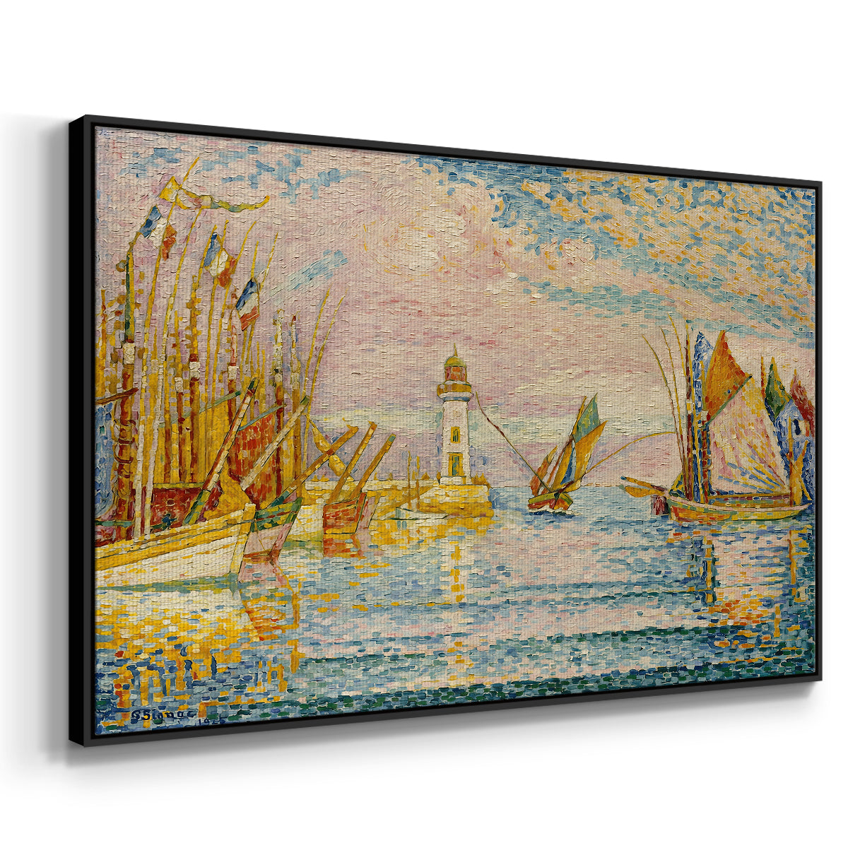 The Lighthouse at Groix, 1925 - Floater Framed Canvas Print