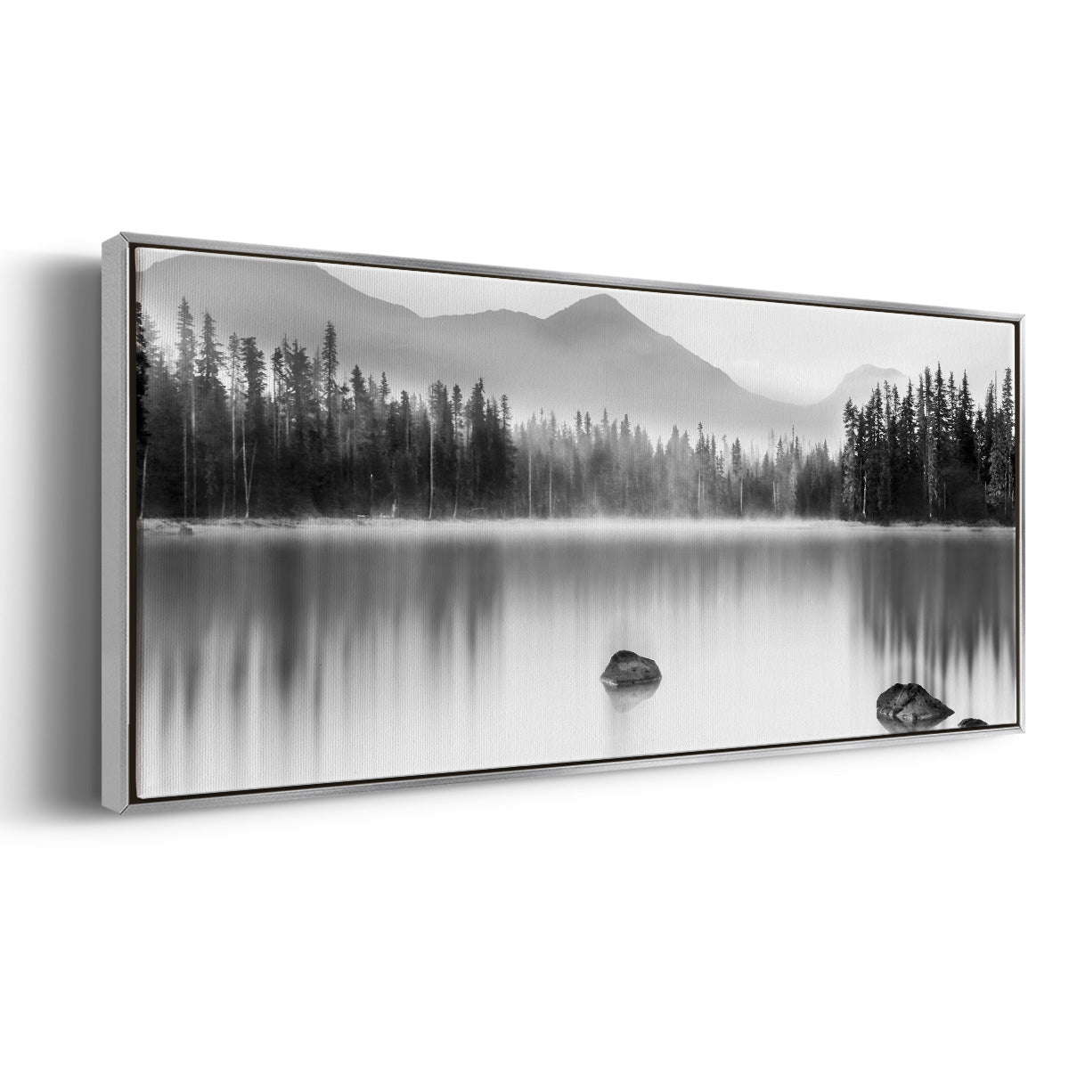 Mountain Reflection - Floater Framed Canvas Print