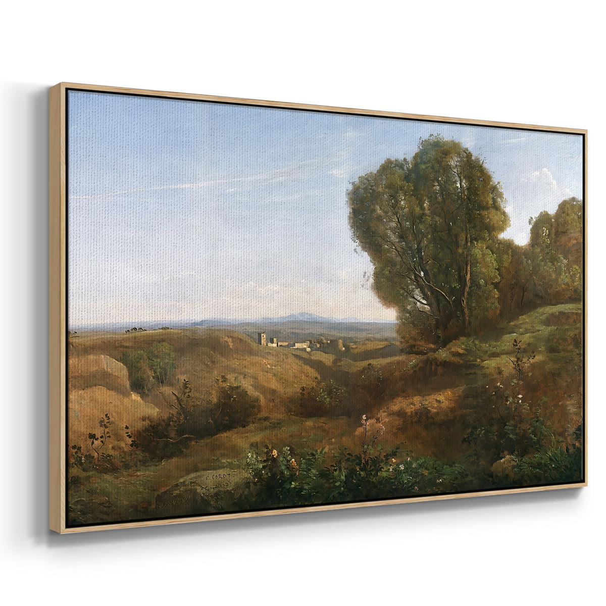 Souvenir of Roquemaure in the Gard, c. 1853 - Floater Framed Canvas Print