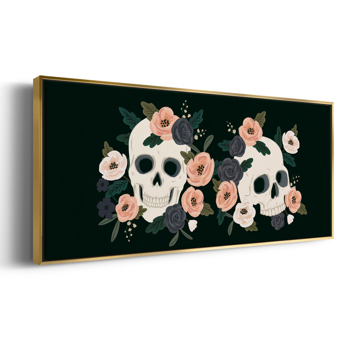 Skull & Snake Collection D - Floater Framed Canvas Print