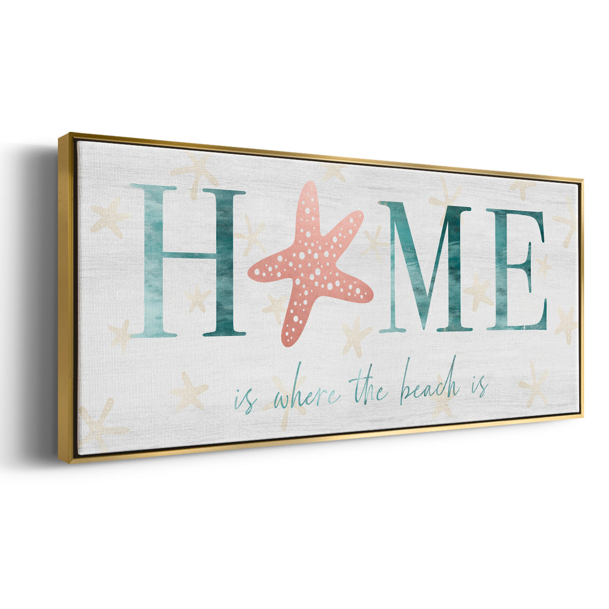 Home Beach - Floater Framed Canvas Print
