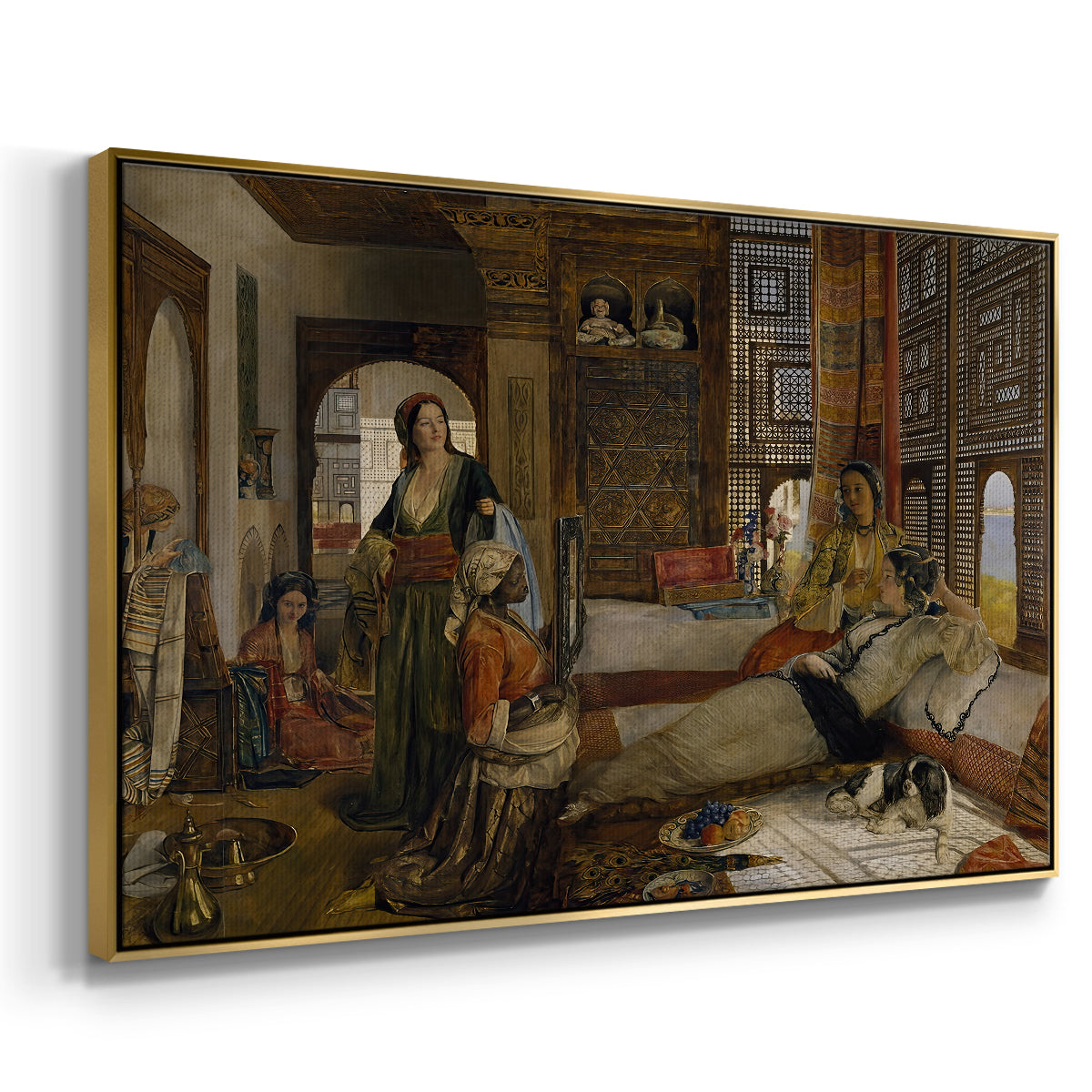 The Harem, 1876 - Floater Framed Canvas Print