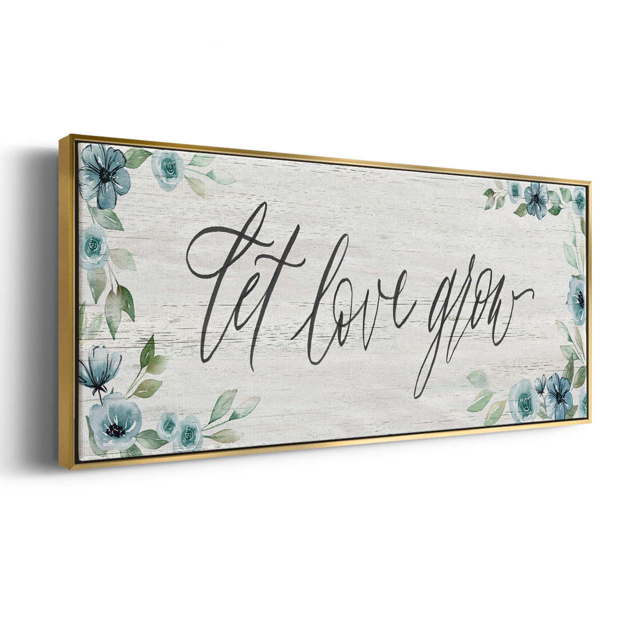 Let Love Grow - Floater Framed Canvas Print