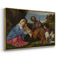 The Holy Family with a Shepherd, c. 1510 - Floater Framed Canvas Print
