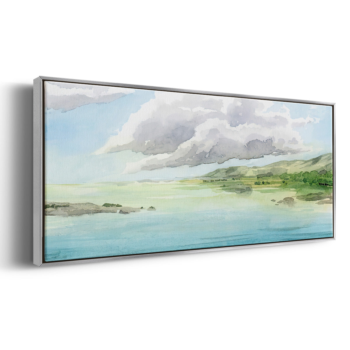 Clear Lagoon I - Floater Framed Canvas Print