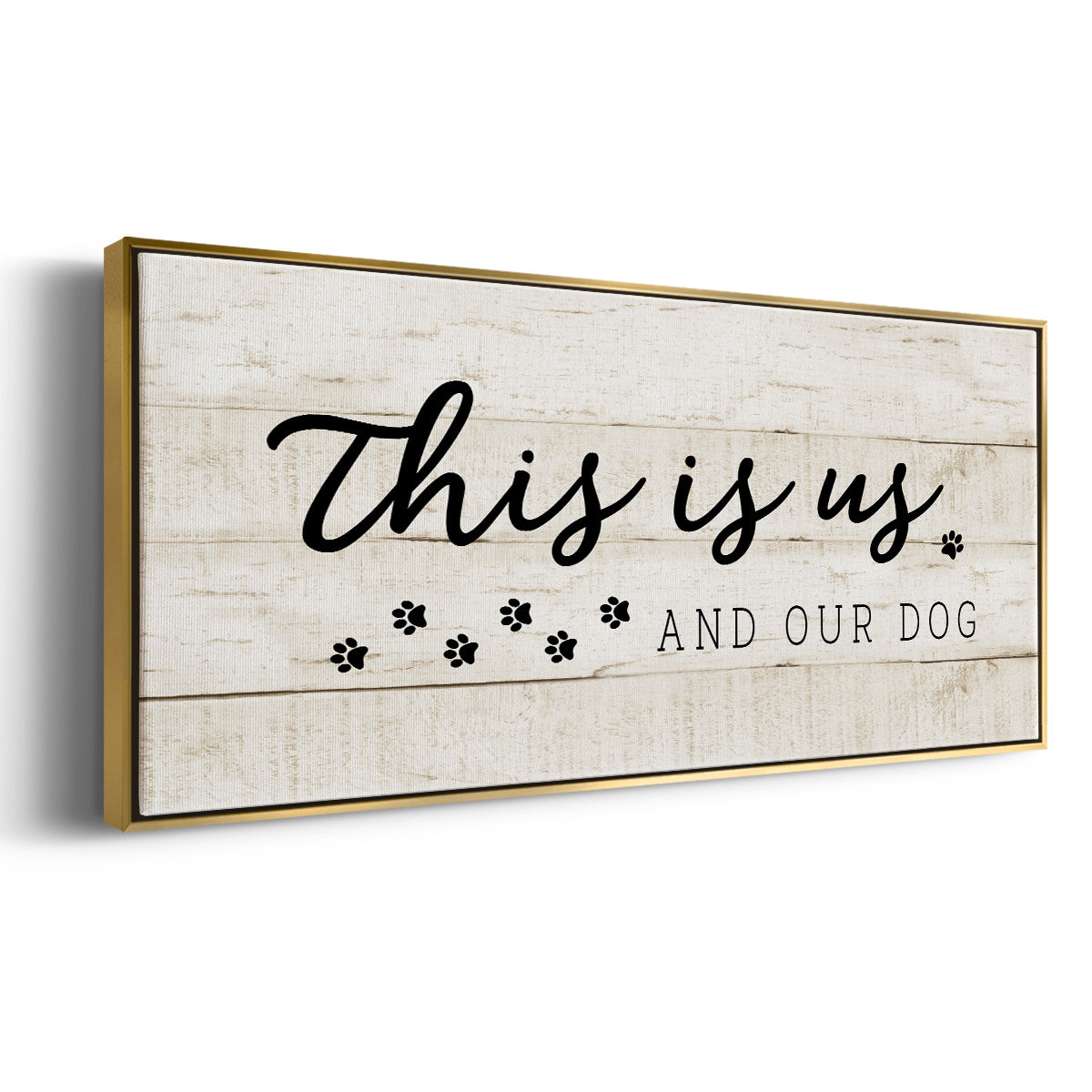 This is Us and the Dog - Floater Framed Canvas Print