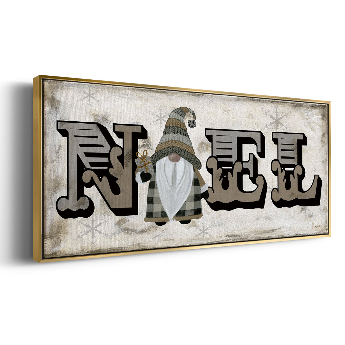 Winter Wonderland Friend Noel - Floater Framed Canvas Print