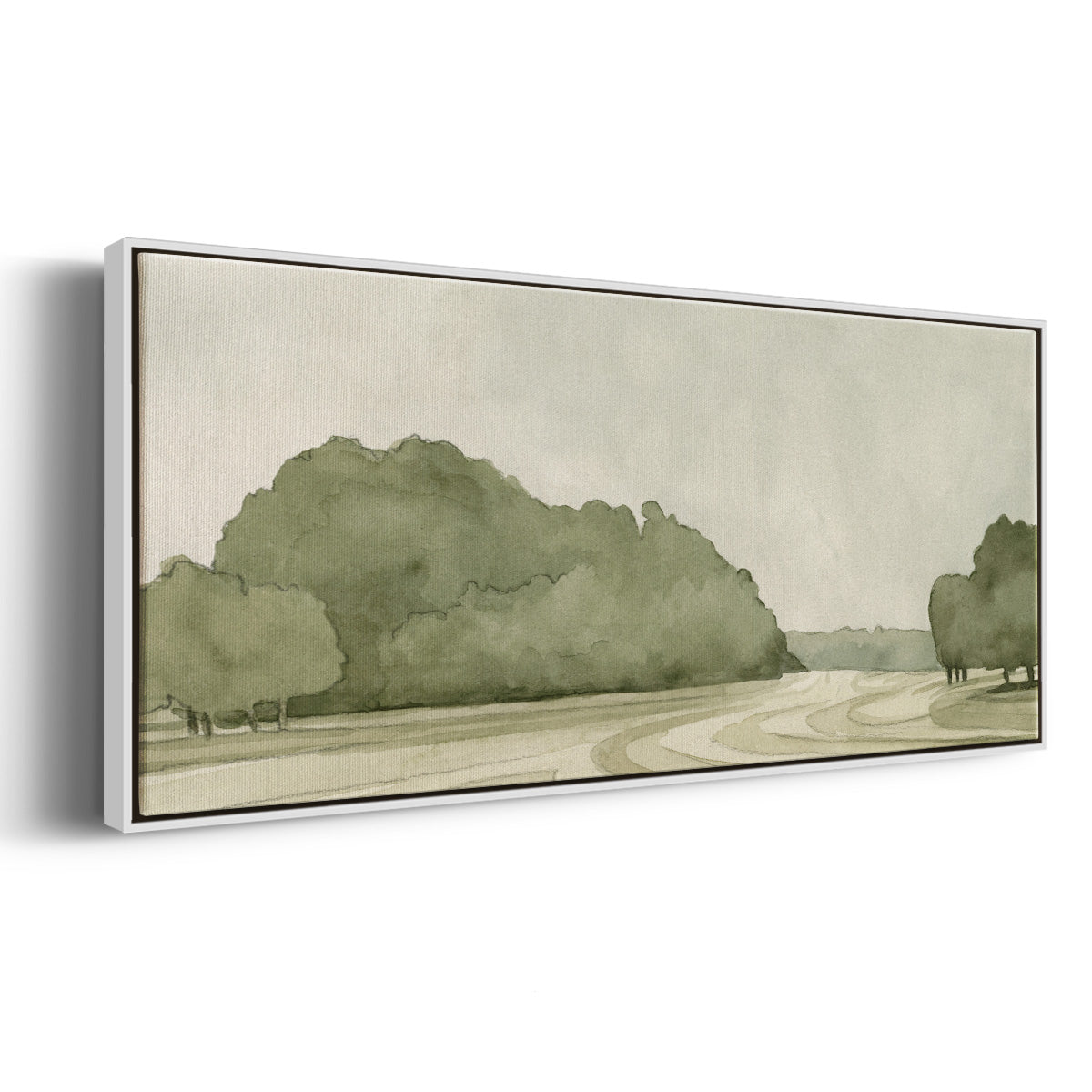 On Course I - Floater Framed Canvas Print