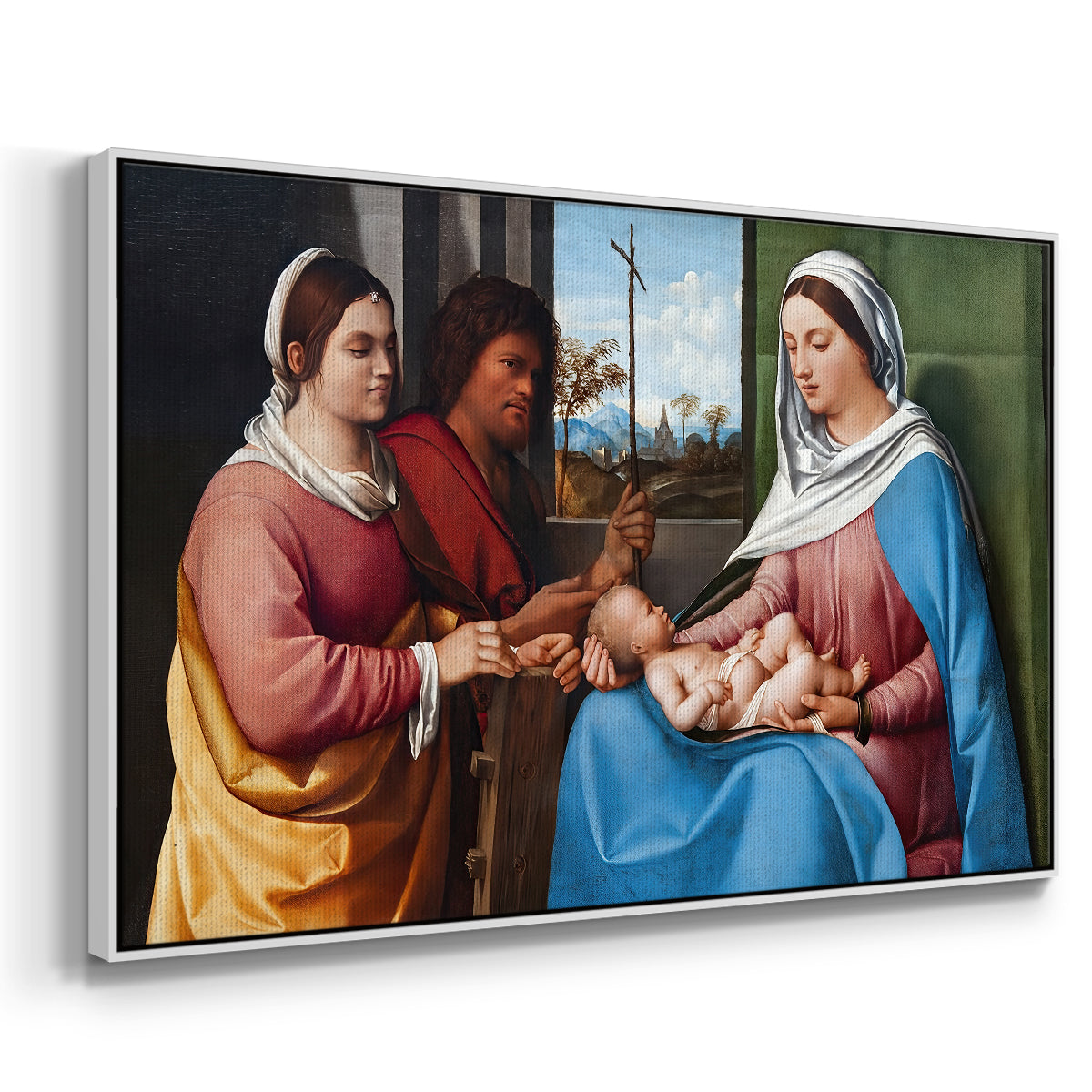 Sacred Conversation, c. 1505 - Floater Framed Canvas Print