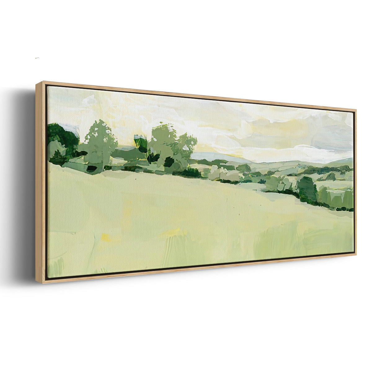 Pearly Pasture I - Floater Framed Canvas Print