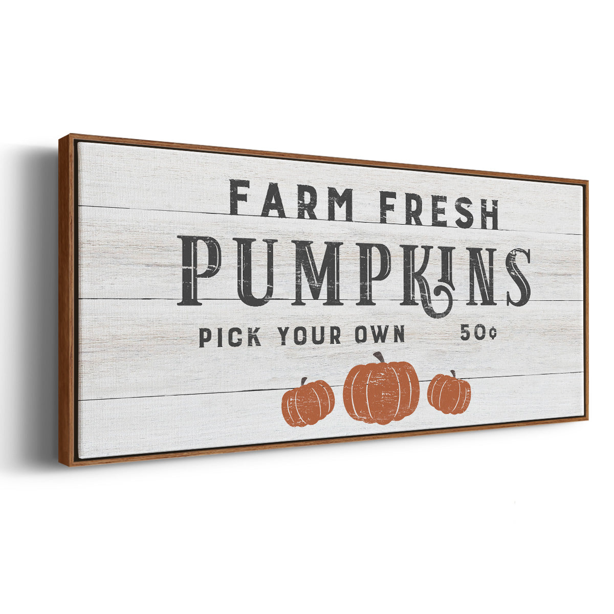 Farm Fresh Pumpkins - Floater Framed Canvas Print
