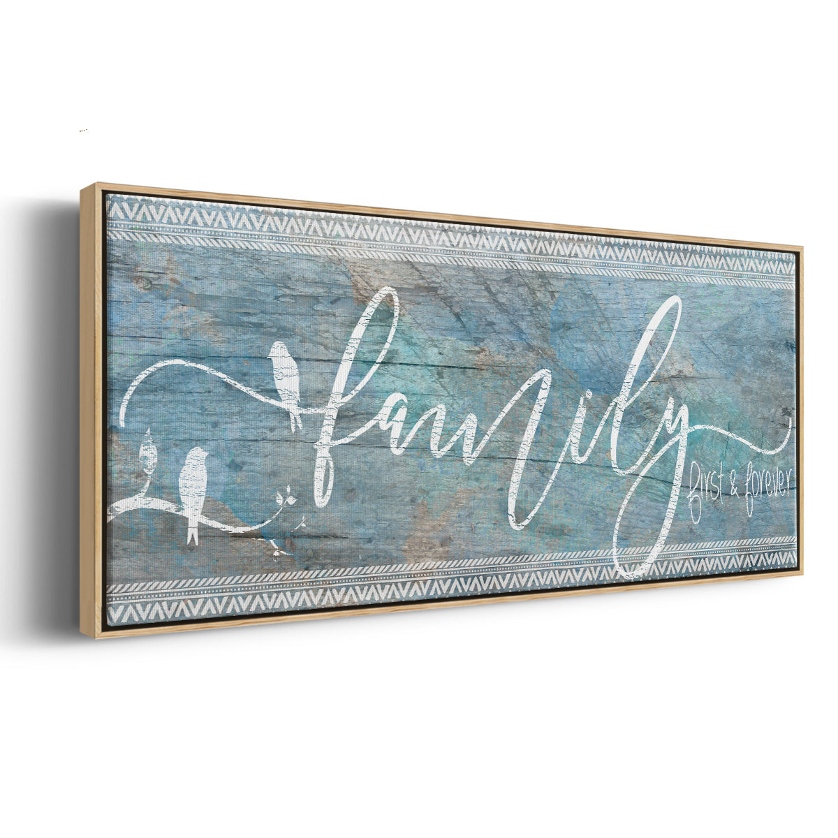 Family First - Floater Framed Canvas Print