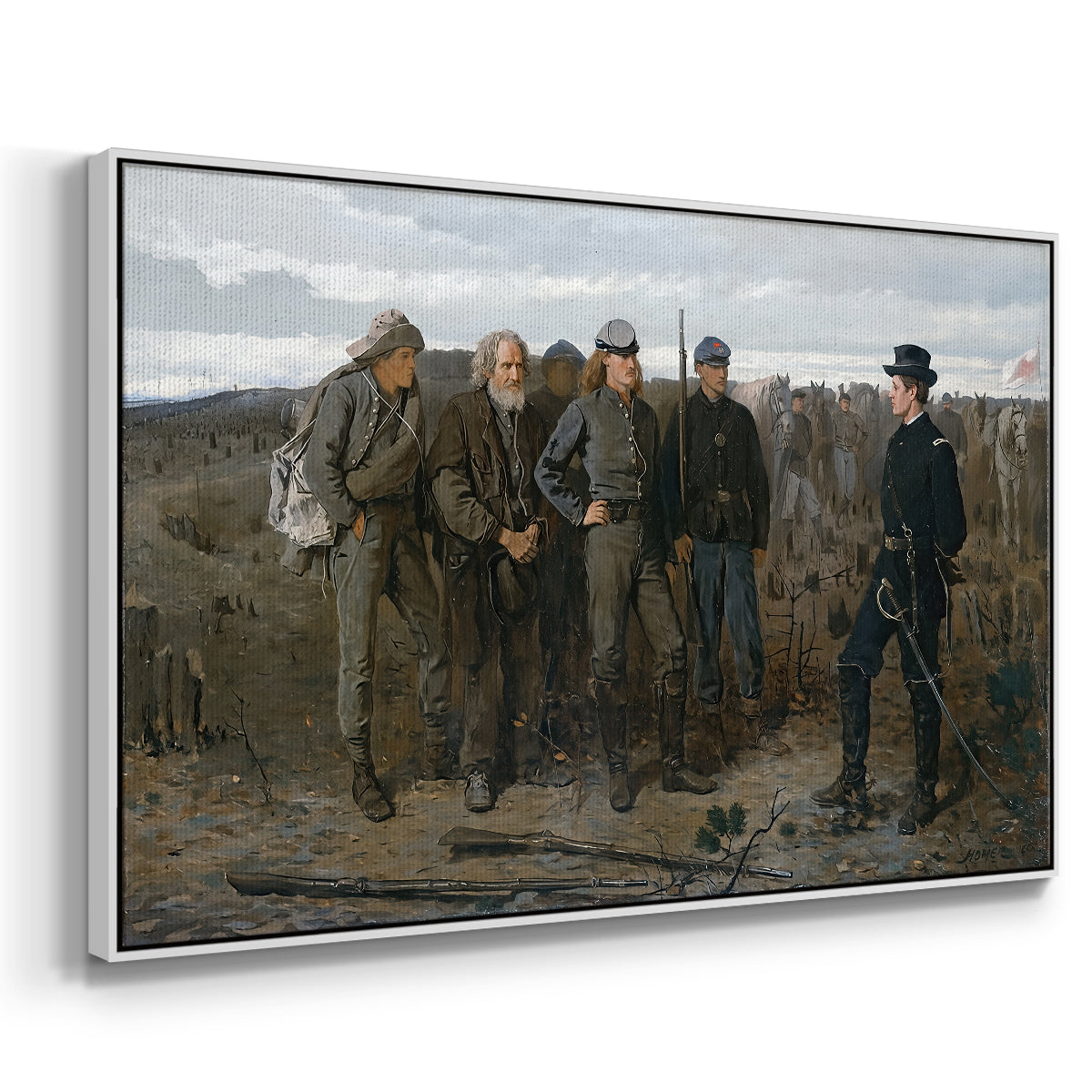 Prisoners from the Front, 1866 - Floater Framed Canvas Print