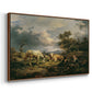 Young Peasant Couple Resting in the Field, 1829 - Floater Framed Canvas Print