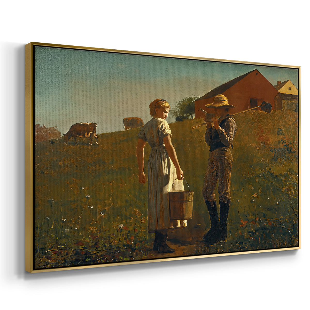 A Temperance Meeting, 1874 - Floater Framed Canvas Print