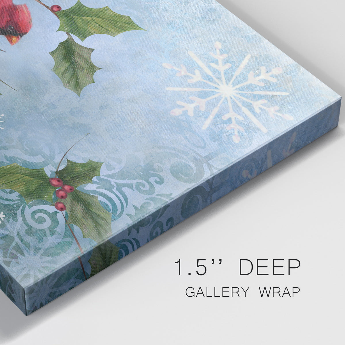 Winter Cardinal Duet I - Premium Gallery Wrapped Canvas  - Ready to Hang