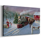 Pale Winter Nativity Hearth - Canvas Art Print