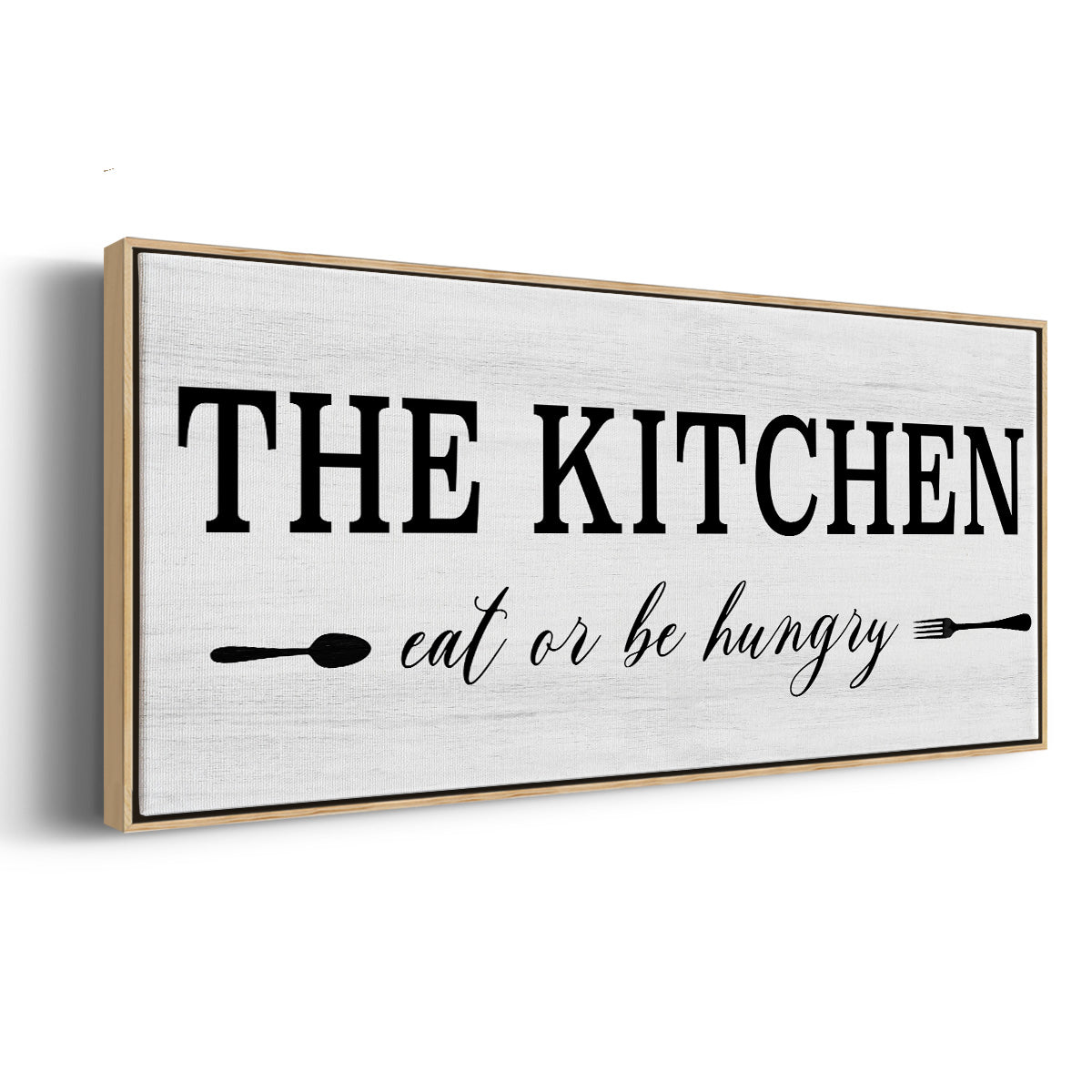 Eat Or Be Hungry - Floater Framed Canvas Print