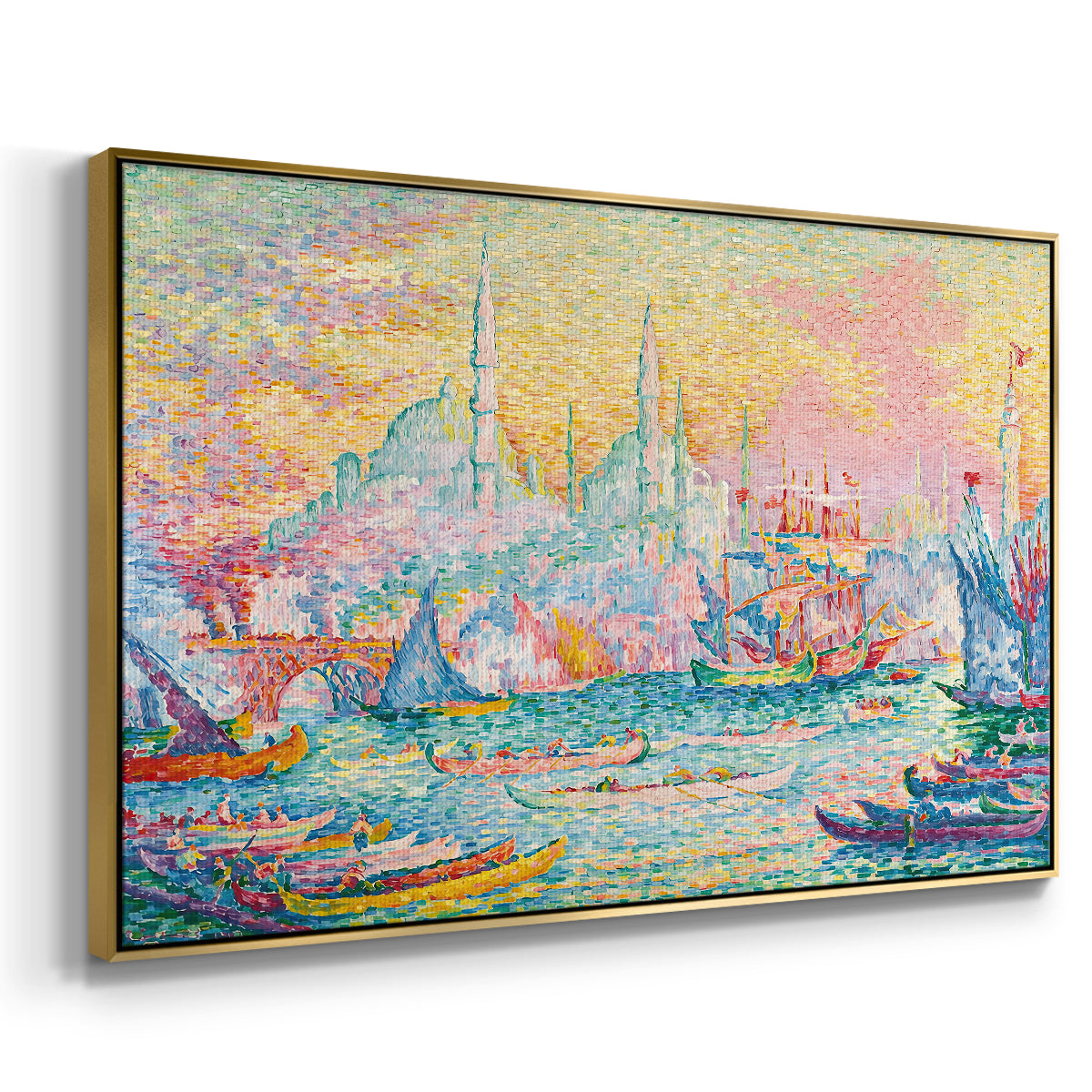 The Golden Horn, Constantinople, 1907 - Floater Framed Canvas Print