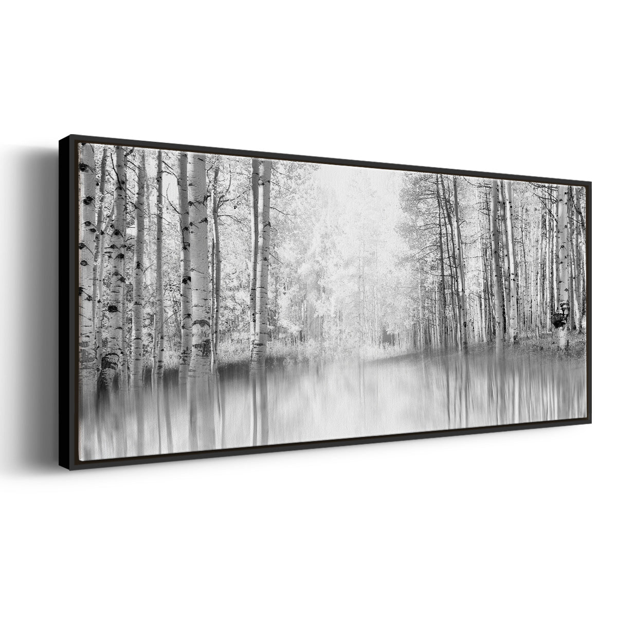 Aspen Reflection - Floater Framed Canvas Print