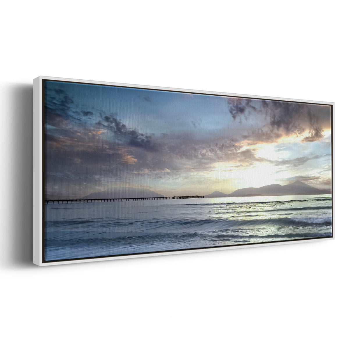 Island Calm - Floater Framed Canvas Print