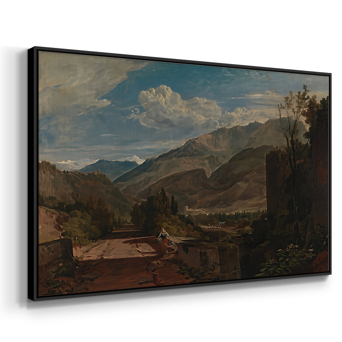 Bonneville, Savoy, 1803 - Floater Framed Canvas Print