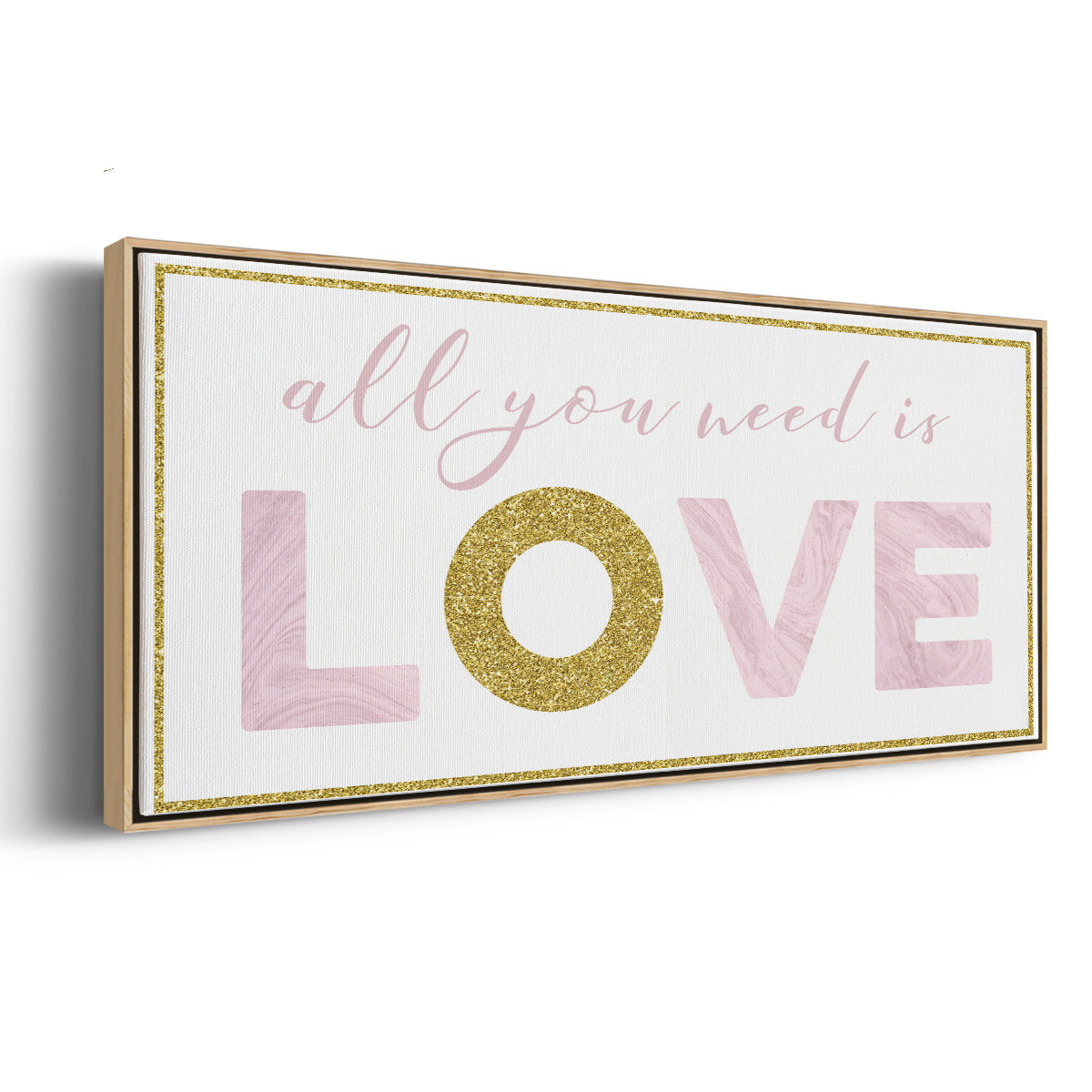 All You Need is Love - Floater Framed Canvas Print