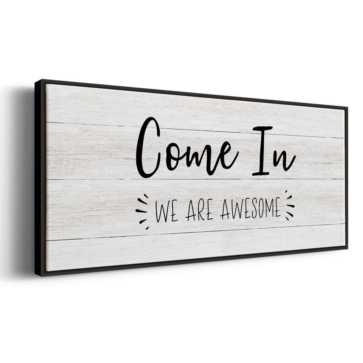Come In - Floater Framed Canvas Print