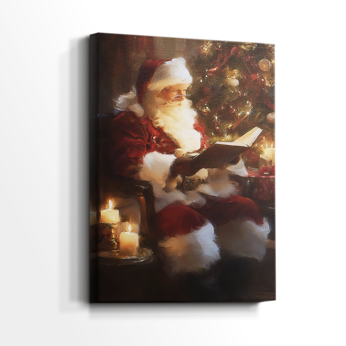 Candlelit Cathedral Village - Canvas Art Print