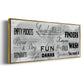 Laundry Rules - Floater Framed Canvas Print