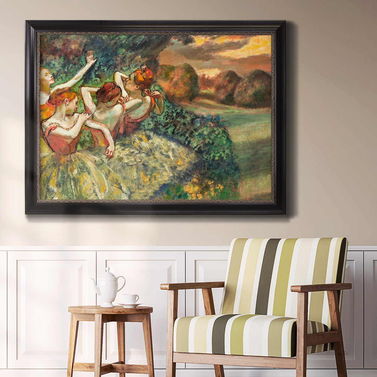 Four Dancers - Ornate Framed Canvas Print