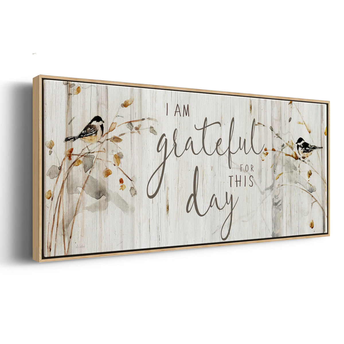 Grateful for this Day - Floater Framed Canvas Print