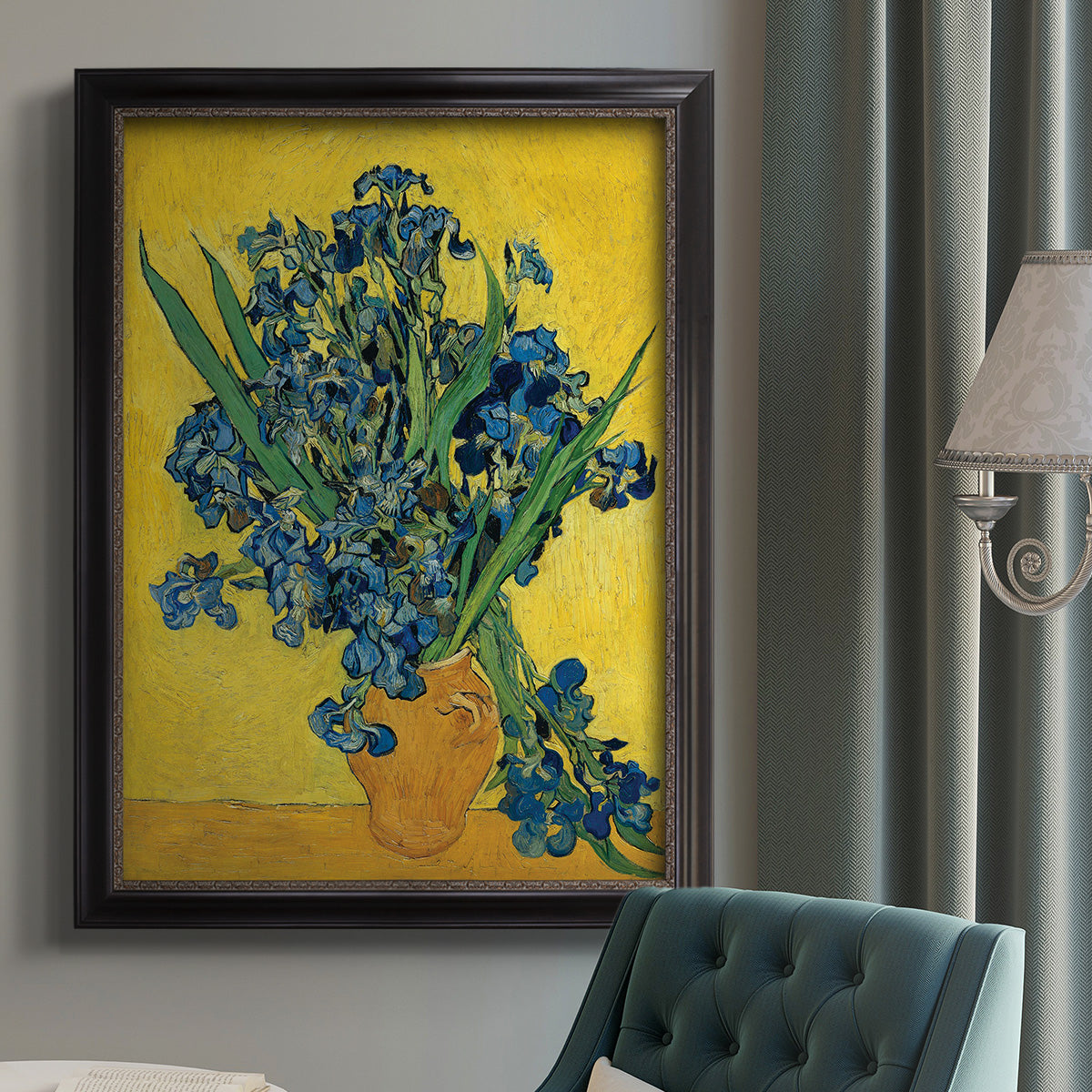 Irises, 1890 - Ornate Framed Canvas Print