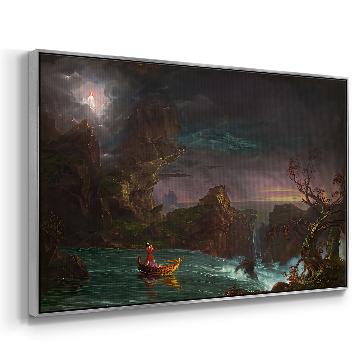 The Voyage of Life: Manhood, 1842 - Floater Framed Canvas Print
