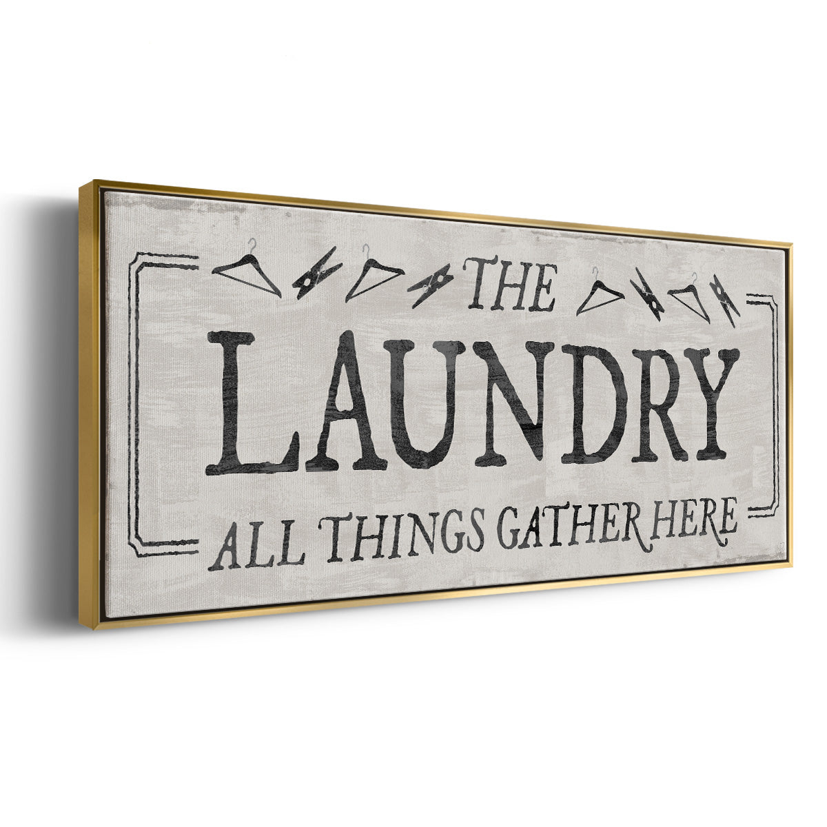 Laundry Gathers - Floater Framed Canvas Print